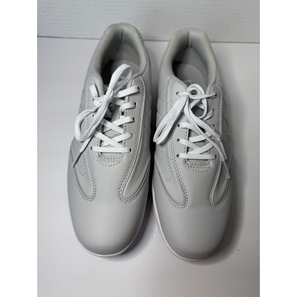 Etonic LG200GR Grey‎ White Spikeless Golf Shoes Mens 9.5 Medium Quilted Sneakers